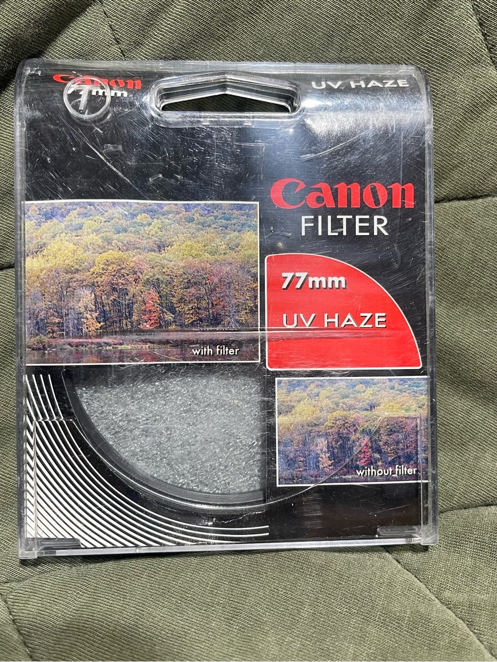 Canon UV Haze Filter 77mm – Black and Red Packaging